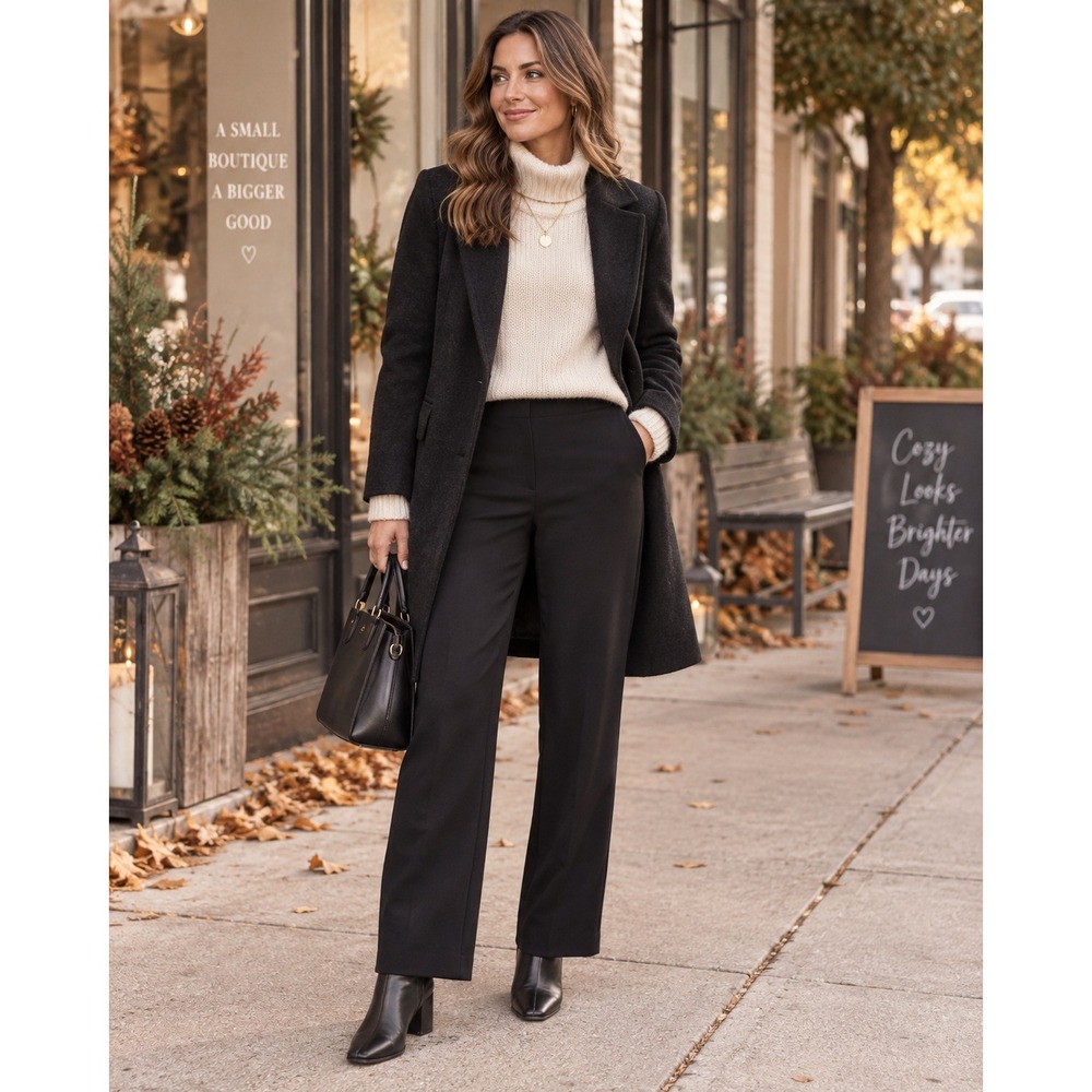 Express Women M Black Wide Leg Trousers Side Zip Career Professional Stretch